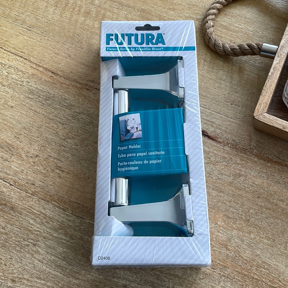 Futura Bath Hardware Accessory Collection, Toilet Paper Holder- Polished Chrome